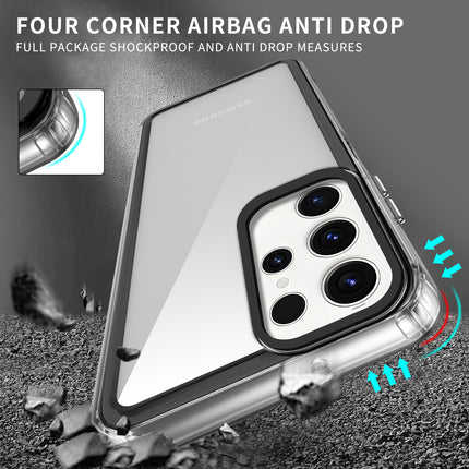 Kapa Warrior Acrylic Clear Back Cover For Samsung Galaxy S25 Ultra | Slim Shockproof [Military Grade Protection] Hybrid Bumper Case (Clear Sides) - Mobizang