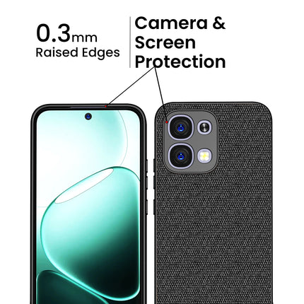 Kapa Soft Full Fabric Protective Back Case Cover for Oppo F31 5G | Shockproof Slim Hard Anti Slip Back Case (Black)