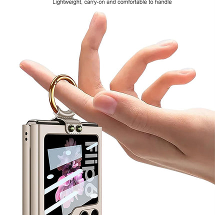 Kapa Ultra Thin PC Ring Back Case for Samsung Galaxy Flip6 / Z Flip 6 | Shockproof Slim Hard Protective Cover (Titanium)