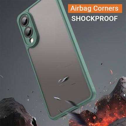 Kapa Shield Frosted Acrylic Back Cover for Samsung Galaxy S25 Edge| Hard Slim Inbuilt Camera Lens Cover Protection Shock Proof Bumper Case (Green)