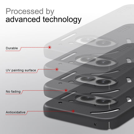 Kapa Super Frosted Shield Hard Back Case Cover for Nothing Phone 2A | Shockproof Anti-Scratch & Anti-Slip Dual Layer Tough Case (Black) - Mobizang