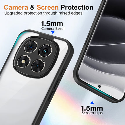 Kapa Hawkeye Clear Slim Tough Back Cover for Redmi Note 15 Pro 5G | Camera Lens Protector Anti Yellow Shockproof Clear Hybrid Case Cover (Black)