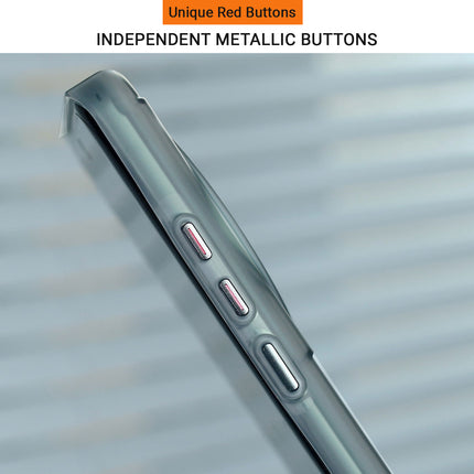 Kapa Matte Wave Grip Back Cover for OnePlus 13R | Ultra Slim [With Metal Buttons] Frosted Back Case (White)