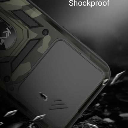 Kapa Tank Back Cover for Apple iPhone 17 Pro | Inbuilt Ring + Slider Shockproof Lens Protection Bumper Back Case (Black)