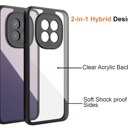 Kapa Hawkeye Clear Back Cover for Oppo F29 | Camera Lens Protector Shockproof Slim Clear Case Cover (Black Sides)