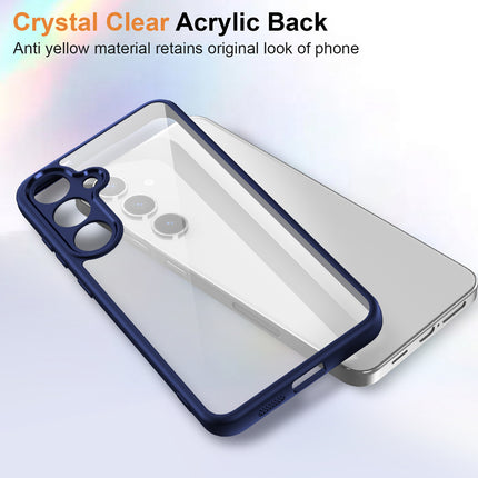 Kapa Hawkeye Clear Back Cover for Samsung Galaxy A56 | Camera Lens Protector Shockproof Slim Clear Case Cover (Blue Sides)