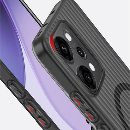 Kapa Wave Magnetic Frosted Grip Back Cover for Oppo Reno 14 Pro 5G | [MagSafe Compatible] Wireless charging, Slim, Metal Buttons Matte Finish Back Case (Grey)