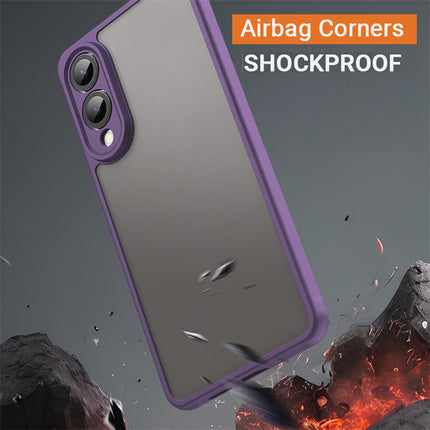 Kapa Shield Frosted Acrylic Back Cover for Samsung Galaxy S25 Edge| Hard Slim Inbuilt Camera Lens Cover Protection Shock Proof Bumper Case (Purple)