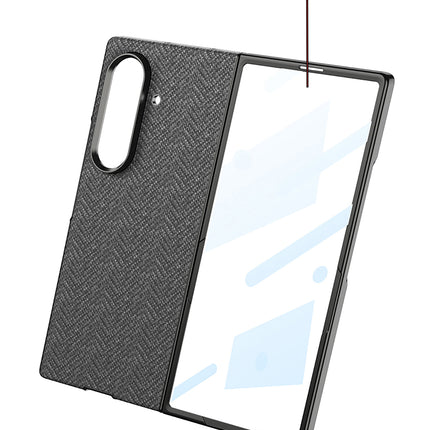 Kapa Nylon Fabric Case Compatible with Magsafe Back Cover for Samsung Galaxy Z Fold7 / Fold 7 | with [Inbuilt Glass] and Wireless Charging Support Full Body Protection Cover (Grey)