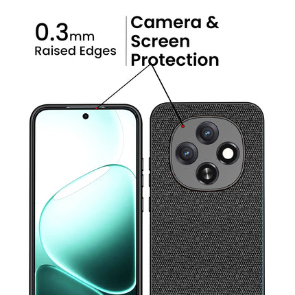 Kapa Soft Full Fabric Protective Back Case Cover for Oppo F31 Pro 5G | Shockproof Slim Hard Anti Slip Back Case (Black) - Mobizang