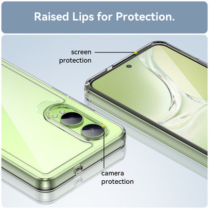 Kapa Unicorn Acrylic Clear Back Cover For OnePlus Nord CE 4 Lite | Slim Shockproof [Military Grade Protection] Hybrid Bumper Case (Clear Sides)