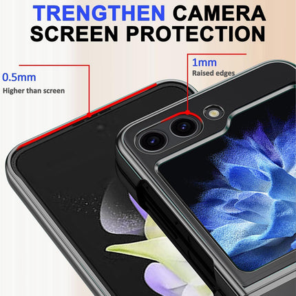 Kapa Phantom Ultra Thin Back Case for Samsung Galaxy Flip6 / Z Flip 6 | Electroplated Edges Full Body Protection Back Cover (Black)
