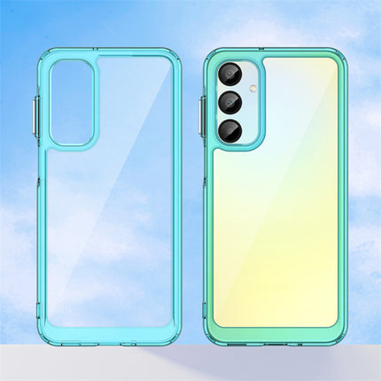 Kapa Unicorn Acrylic Clear Back Cover For Samsung Galaxy A16 | Slim Shockproof [Military Grade Protection] Hybrid Bumper Case (Blue Sides)