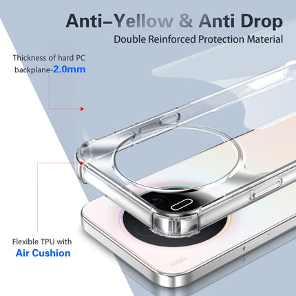 Kapa Airbag Armor Back Cover for Vivo X300 5G | Clear Slim Shockproof [Military Grade Protection] Hybrid Bumper Case (Clear) - Mobizang
