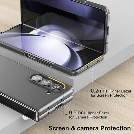 Kapa Ultra Thin Back Case for Samsung Galaxy Z Fold 5 | Full Body Protection Hard Back Cover, Grey - Mobizang