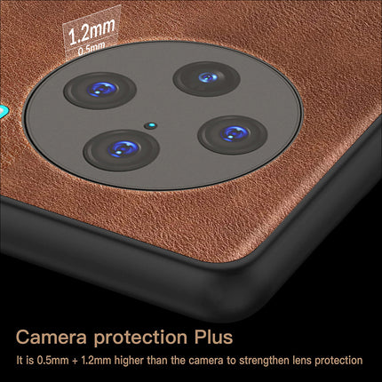 Kapa Tux Leather Back Cover for Vivo X100 Pro (5G) | Slim Shockproof Camera Protection Bumper Case (Brown) - Mobizang