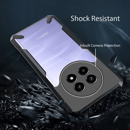 Kapa Bull Clear Back Cover for Realme 13 PRO / 13 PRO PLUS | [Military Grade Protection] Shock Proof Slim Hybrid Bumper Case (Black)