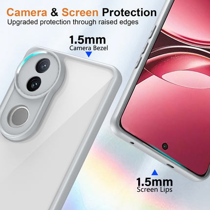 Kapa Hawkeye Clear Back Cover for Vivo V50 5G | Camera Lens Protector Shockproof Slim Clear Case Cover (Grey Sides) - Mobizang