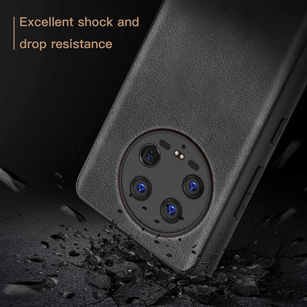 Kapa Tux Leather Back Cover for Xiaomi 14 ULTRA (5G) | Slim Shockproof Camera Protection Bumper Case (Black)