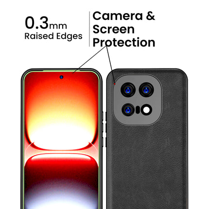 Kapa Tux Leather Back Cover for IQOO 15 5G | Slim Shockproof Camera Protection Bumper Case (Black)