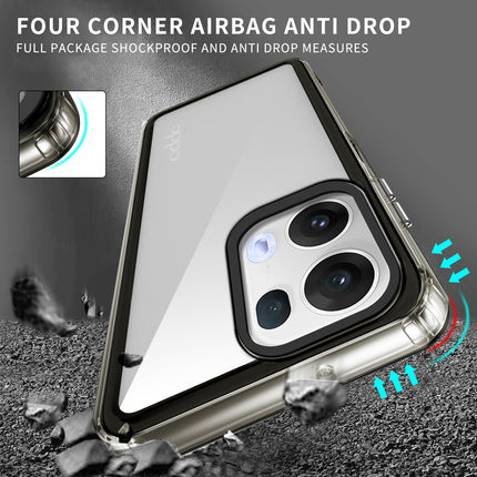 Kapa Warrior Acrylic Clear Back Cover For Oppo Reno 13 Pro 5G | Slim Shockproof [Military Grade Protection] Hybrid Bumper Case (Grey Sides)