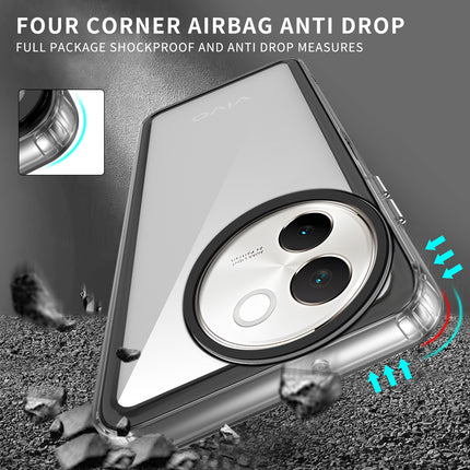 Kapa Warrior Acrylic Clear Back Cover For Vivo V30E (5G) | Slim Shockproof [Military Grade Protection] Hybrid Bumper Case (Clear Sides)