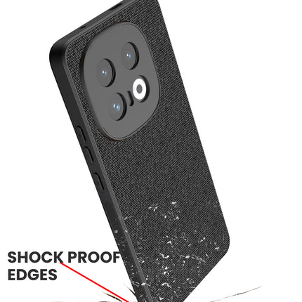 Kapa Soft Full Fabric Protective Back Case Cover for Iqoo 13 (5G) | Shockproof Slim Hard Anti Slip Back Case (Black)