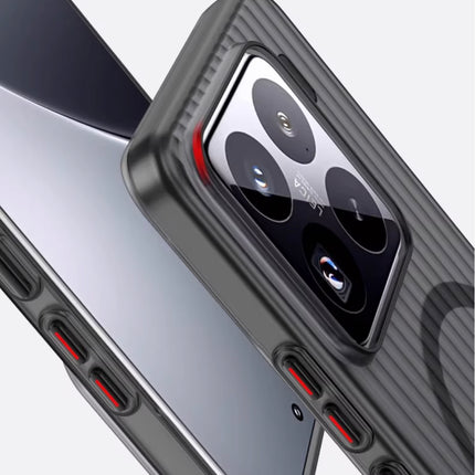 Kapa Wave Magnetic Frosted Grip Back Cover for Xiaomi 15 | [MagSafe Compatible] Wireless charging, Slim, Metal Buttons Matte Finish Back Case (Grey)