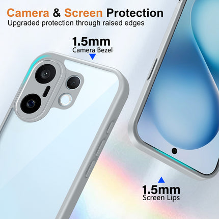 Kapa Hawkeye Clear Slim Tough Back Cover for Vivo X200 FE 5G | Camera Lens Protector Anti Yellow Shockproof Clear Hybrid Case Cover (Grey Sides) - Mobizang