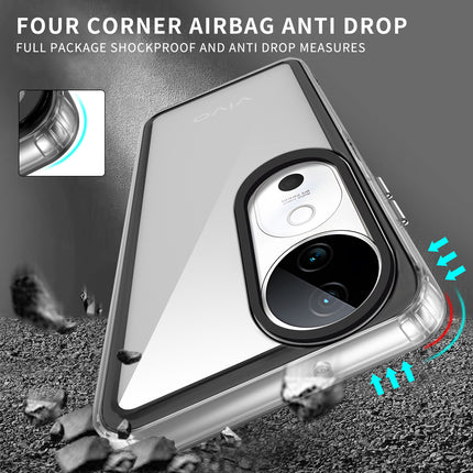 Kapa Warrior Acrylic Clear Back Cover For Vivo V31 (5G) | Slim Shockproof [Military Grade Protection] Hybrid Bumper Case (Clear Sides)