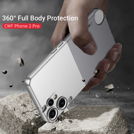 Kapa Double Dip Full 360 Protection Back Case Cover for CMF Phone 2 Pro (Grey,Silver)