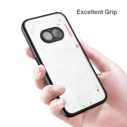 Kapa Hawkeye Clear Back Cover for Nothing Phone 2A | Camera Lens Protector Shockproof Slim Clear Case Cover (Black Sides) - Mobizang