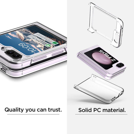 Kapa Phantom Ultra Thin Back Case for Samsung Galaxy Flip6 / Z Flip 6 | Electroplated Edges Full Body Protection Back Cover (Clear)