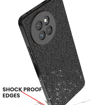 Kapa Soft Full Fabric Protective Back Case Cover for Xiaomi 14 Civi | Shockproof Slim Hard Anti Slip Back Case (Black)