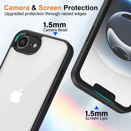 Kapa Hawkeye Clear Back Cover for Apple iPhone 16E | Camera Lens Protector Shockproof Slim Clear Case Cover (Back Cover)