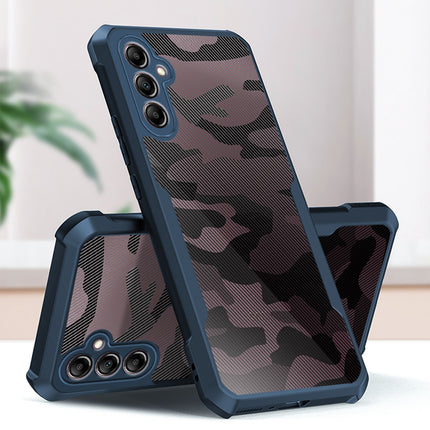 Kapa Beetle Camouflage Back Cover for Samsung Galaxy M55 / F55 | [Military Grade Protection] Shock Proof Slim Hybrid Bumper Case (Blue)