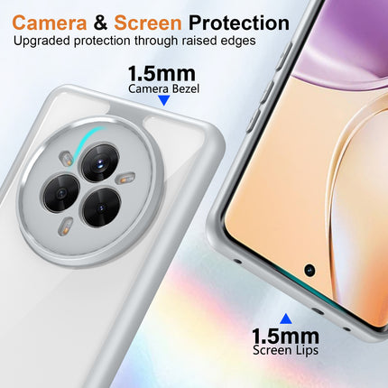 Kapa Hawkeye Clear Back Cover for Realme 14 Pro 5G | Camera Lens Protector Shockproof Slim Clear Case Cover (Grey Sides) - Mobizang