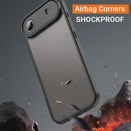 Kapa Shield Frosted Acrylic Back Cover for Apple iPhone 17 Air| Hard Slim Inbuilt Camera Lens Cover Protection Shock Proof Case (Black Sides)