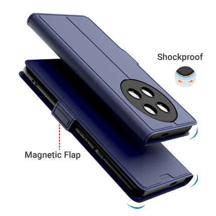 Kapa Noble Slim Magnetic Leather Flip Case Cover for Honor X9C 5G | Card Holder Stand Flip Wallet Case (Blue) - Mobizang