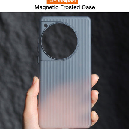 Kapa Wave Frosted Grip Back Cover for OnePlus 12R | Ultra Slim [With Metal Buttons] Matte Finish Back Case (Grey)