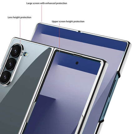 Kapa Phantom Ultra Thin Back Case for Samsung Galaxy Z Fold 7 |Electroplated Edges Full Body Protection Back Cover (Silver)