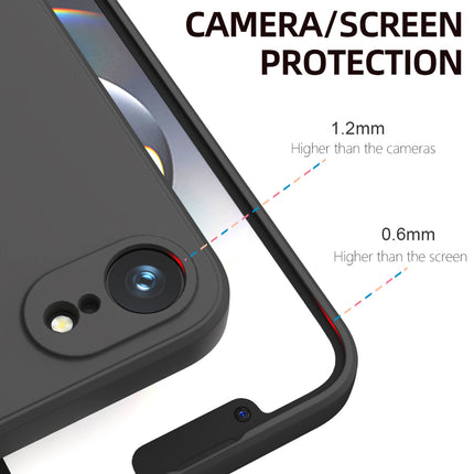Kapa Matte Protective Lens Flexible Back Cover for Apple iPhone 16E | Slim Silicone with Soft Lining Shockproof Full Body Bumper Case (Black) - Mobizang