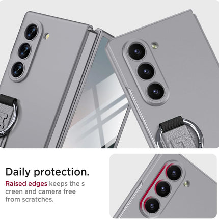 Kapa Shockproof Protective Band Back Cover for Z Fold 6 | Wrist Strap Case Full Body Case (Grey)