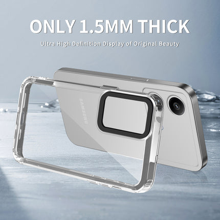Kapa Warrior Acrylic Clear Back Cover For Samsung Galaxy M55 (5G) | Slim Shockproof [Military Grade Protection] Hybrid Bumper Case (Clear Sides)