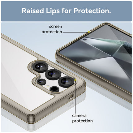 Kapa Unicorn Acrylic Clear Back Cover For Samsung Galaxy S25 Ultra | Slim Shockproof [Military Grade Protection] Hybrid Bumper Case (Grey Sides)