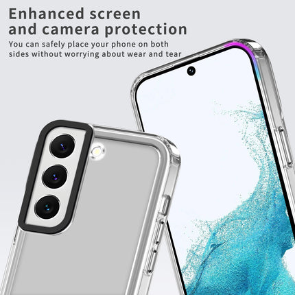 Kapa Warrior Acrylic Clear Back Cover For Samsung Galaxy S23 | Slim Shockproof [Military Grade Protection] Hybrid Bumper Case (Clear Sides)