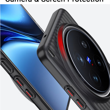 Kapa Wave Magnetic Frosted Grip Back Cover for Vivo X200 Ultra | [MagSafe Compatible] Wireless charging, Slim, Metal Buttons Matte Finish Back Case (Grey) - Mobizang