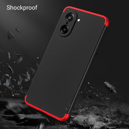 Kapa Double Dip Full 360 Protection Back Case Cover for OnePlus Nord CE 5 (Red,Black)