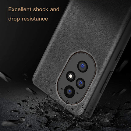 Kapa Tux Leather Back Cover for Honor 200 (5G) | Slim Shockproof Camera Protection Bumper Case (Black)