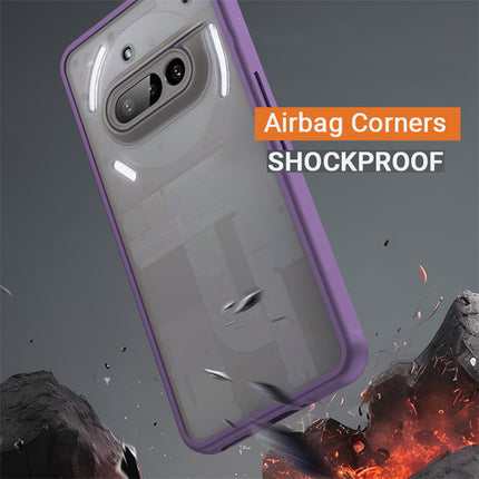 Kapa Shield Frosted Acrylic Back Cover for Nothing Phone 3A 5G| Hard Slim Inbuilt Camera Lens Cover Protection Shock Proof Bumper Case (Purple)